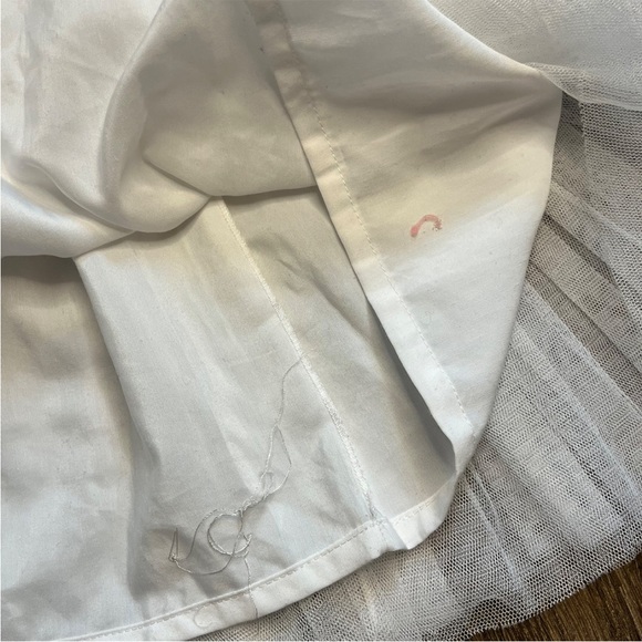 White tulle Ballerina tutu skirt with elastic waist fits size 18 months - 3t - Picture 6 of 6